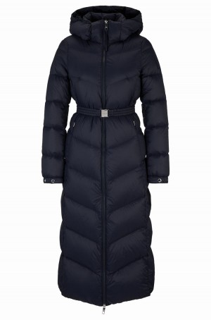 Abrigos Hugo Boss Slim-fit Puffer In Agua-repellent Fabric Mujer Azules Oscuro | 91253-DCUZ