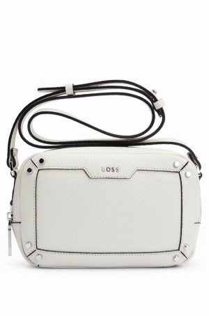 Bolsas Hugo Boss Grained-leather With Branded Hardware Mujer Blancos | 14739-CEXT