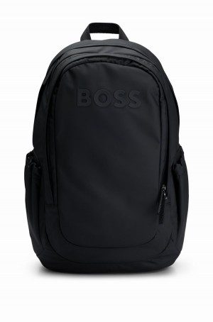 Bolsas Hugo Boss Logo-detail In Syntheticed Fabric Hombre Negros | 04619-SWTB