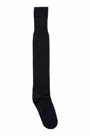 Calcetines Hugo Boss Knee-length In Mercerised Egyptian Algodon With Stretch Hombre Azules Oscuro | 10658-JLOH