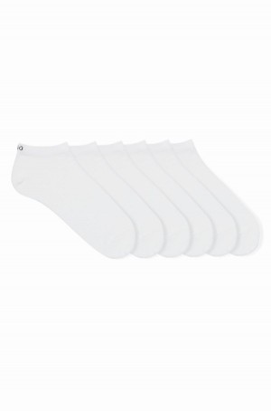 Calcetines Hugo Boss Six-pack Of In A Algodon Blend Mujer Blancos | 40921-PAKD