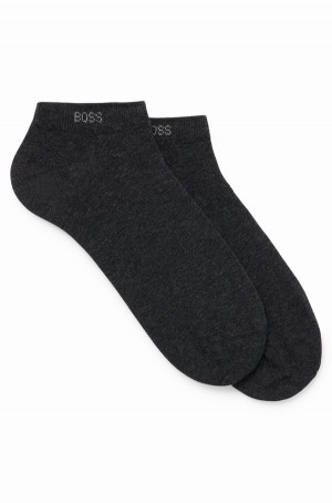 Calcetines Hugo Boss Two-pack Of Ankle-length In Stretch Fabric Hombre Grises Oscuro | 62570-XIZD