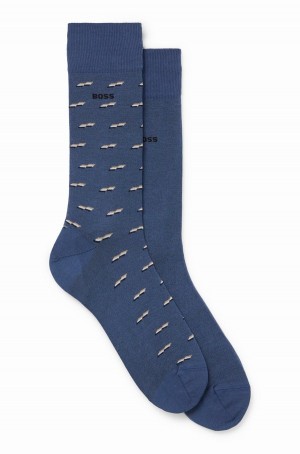 Calcetines Hugo Boss Two-pack Of In A Algodon Blend Hombre Azules Claro | 32961-PQBK