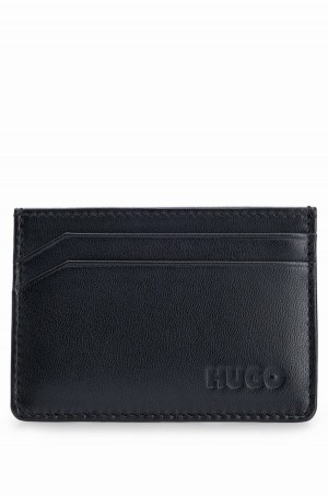 Carteras Hugo Boss Cuero Card Holder With Logo Hombre Negros | 58260-TSHX