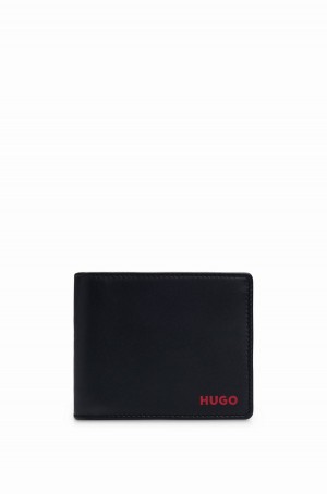 Carteras Hugo Boss Cuero With Embossed Logo Hombre Negros | 05678-WPKT