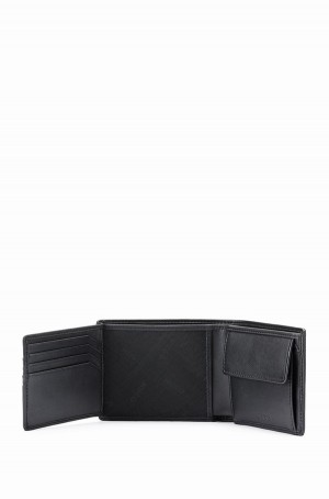 Carteras Hugo Boss Cuero With Embossed Logo Hombre Negros | 57893-CRTP
