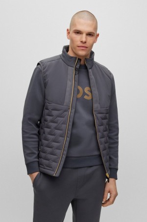 Chamarras Hugo Boss Agua-repellent With Down Filling Hombre Grises Oscuro | 97260-TYSR