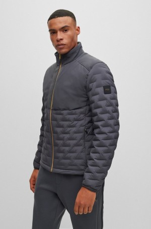 Chamarras Hugo Boss Agua-repellent With Down Filling Hombre Grises Oscuro | 38572-UQRF