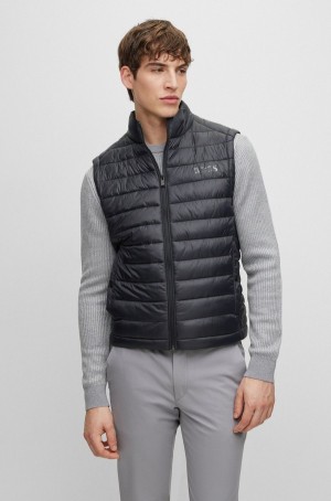 Chamarras Hugo Boss Packable With Tonal Logo Hombre Negros | 95724-ESMV