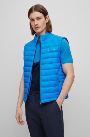 Chamarras Hugo Boss Packable With Tonal Logo Hombre Azules | 46018-UTZO