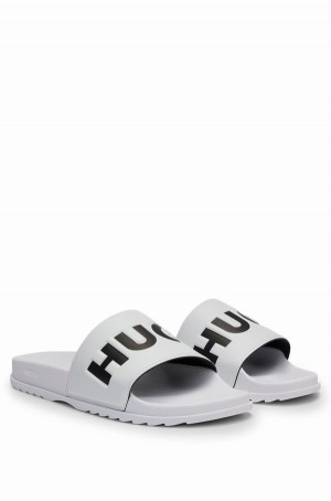 Chanclas Hugo Boss Logo Correa Hombre Blancos | 16258-LNZD