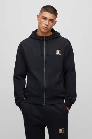 Chandals Hugo Boss Algodon-terry With New-season Logo Hombre Negros | 74315-NQBV