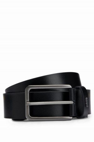 Cinturones Hugo Boss Cuero With Logo-lettering Keeper Hombre Negros | 79608-KXMP