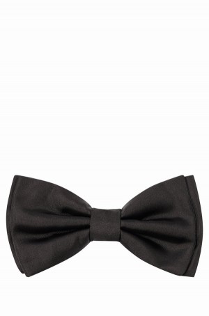 Corbatas Hugo Boss Italian-made Bow In Silk Jacquard Hombre Negros | 31670-EBXC