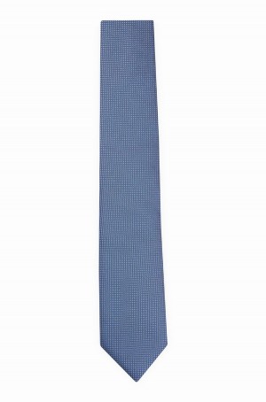 Corbatas Hugo Boss Patterned Silk And Set Hombre Azules Claro | 32495-SRWI