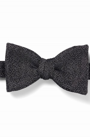 Corbatas Hugo Boss Pre-tied Bow With Micro Pattern Hombre Negros | 91567-TPLH