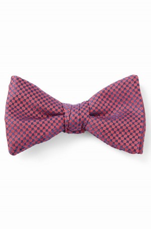 Corbatas Hugo Boss Pure-silk Bow With Jacquard-woven Micro Pattern Hombre Rosas Claro | 38657-ZBFV