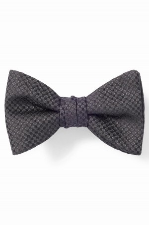 Corbatas Hugo Boss Pure-silk Bow With Jacquard-woven Micro Pattern Hombre Negros | 95810-VRMP