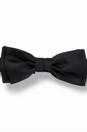 Corbatas Hugo Boss Satin Bow In Silk Jacquard Hombre Negros | 98374-HZPG