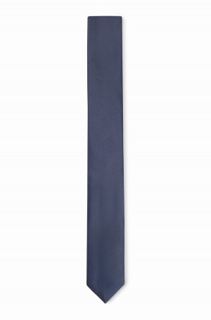 Corbatas Hugo Boss Tie In Pure-silk Twill Hombre Azules Oscuro | 54706-CEDA