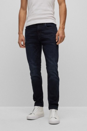 Jeans Hugo Boss Extra-slim-fit In Blue-black Stretch Denim Hombre Azules Oscuro | 67241-TKVI