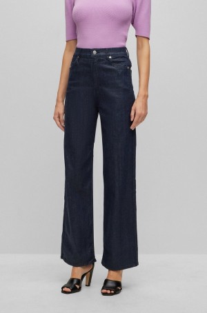 Jeans Hugo Boss High-waisted In Blue Stretch Denim Mujer Azules | 06317-XOQC