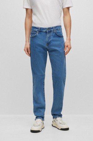 Jeans Hugo Boss Regular-fit In Blue Comodidad-stretch Denim Hombre Azules | 38571-GETY