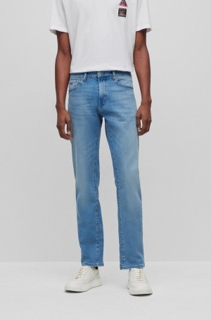 Jeans Hugo Boss Regular-fit In Blue Heavyweight Denim Hombre Azules Claro | 26549-OJSQ