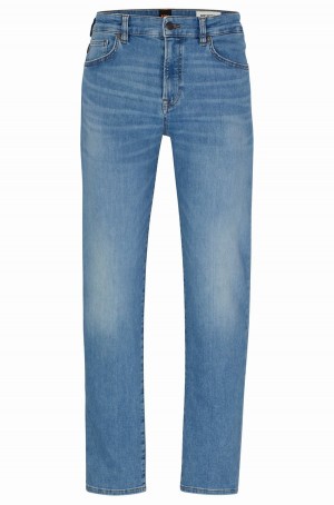 Jeans Hugo Boss Regular-fit In Blue Super-stretch Denim Hombre Azules | 16735-JSMI