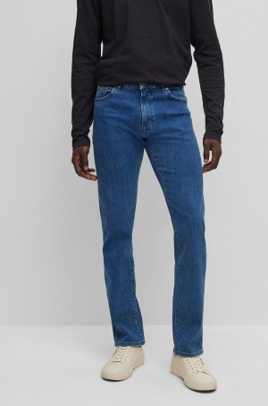 Jeans Hugo Boss Regular-fit In Blue Super-stretch Denim Hombre Azules | 64819-SHAQ