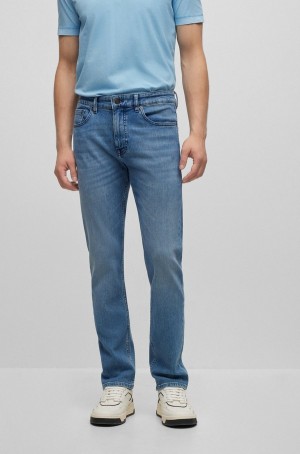 Jeans Hugo Boss Slim-fit In Blue Comodidad-stretch Denim Hombre Azules | 19874-WGAP
