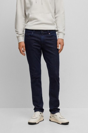 Jeans Hugo Boss Slim-fit In Blue Comodidad-stretch Denim Hombre Azules Oscuro | 34729-MSGP