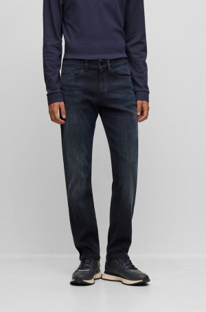 Jeans Hugo Boss Slim-fit In Blue De Punto Denim Hombre Grises Oscuro | 30159-EWFX
