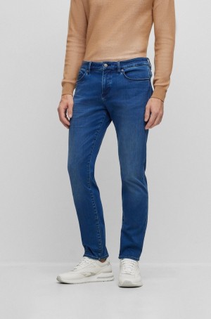 Jeans Hugo Boss Slim-fit In Blue Stretch Denim Hombre Azules | 15234-LREN
