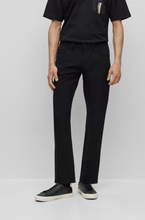 Jeans Hugo Boss Slim-fit In Performance-stretch Denim Hombre Negros | 14892-ZIJH