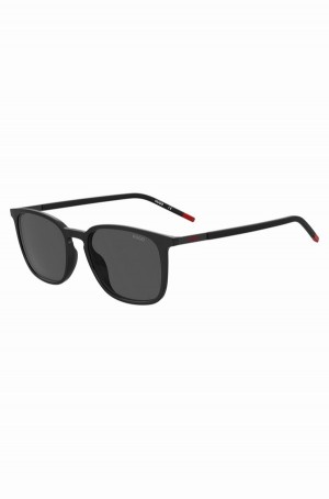 Lentes Hugo Boss Black With Signature-red Details Hombre Negros | 83596-XCRS