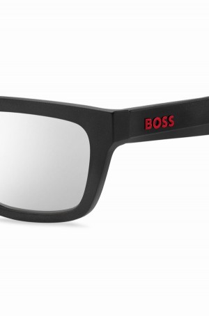 Lentes Hugo Boss Black-acetate With Blue Rubberised Inner Temples Hombre Negros | 92548-OZIQ