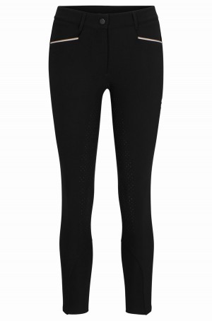 Pantalones Hugo Boss Equestrian Full-grip Breeches In Power-stretch Material Mujer Negros | 52684-JXOF