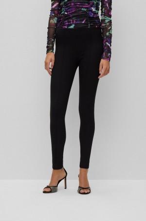 Pantalones Hugo Boss Extra-slim-fit Leggings In Power-stretch Mujer Negros | 87920-BJTM