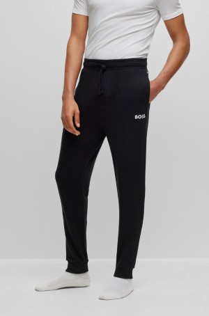 Ropa De Casa Hugo Boss Cuffed With Drawstring And Embroidered Logo Hombre Negros | 50694-NVCE