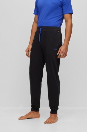 Ropa De Casa Hugo Boss Stretch-cotton With Embroidered Logo Hombre Negros | 04681-HZPW