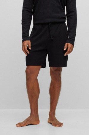 Ropa De Dormir Hugo Boss Algodon-blend With Embroidered Logo Hombre Negros | 93508-DCFW