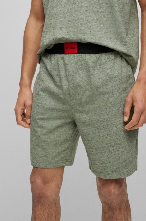 Ropa De Dormir Hugo Boss Relaxed-fit Algodon-blends With Red Logo Label Hombre Verdes Claro | 72613-IVTP