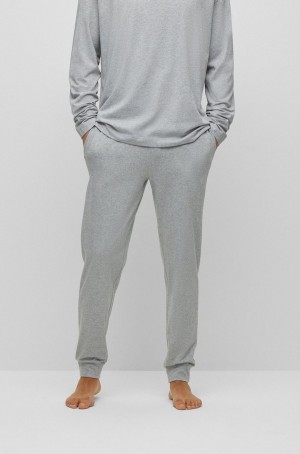 Ropa De Dormir Hugo Boss Stretch-cotton With Logo Waistband Hombre Grises | 06314-XGZB