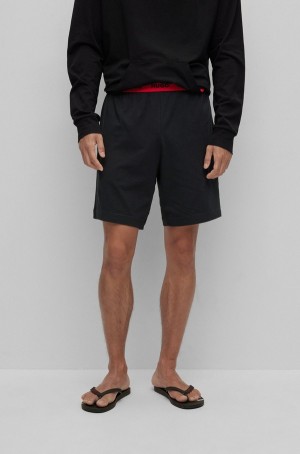 Ropa De Dormir Hugo Boss Stretch-cotton With Branded Waistband Hombre Negros | 52784-CZVP