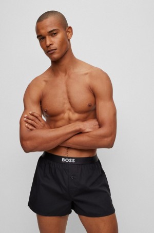 Ropa De Dormir Hugo Boss Two-pack Of Algodon With Logo Waistbands Hombre Beige | 06351-AEZQ