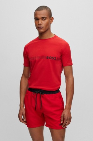 Ropa De Playa Hugo Boss Slim-fit With Spf 50+ Uv Protection Hombre Rojos | 94583-NZDK