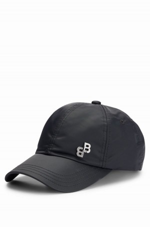 Sombreros Hugo Boss Agua-repellent With Monogram Rivet Hombre Negros | 27169-OQHC