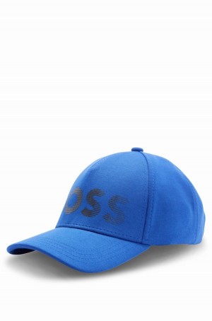 Sombreros Hugo Boss Algodon-blend Five-panel With Contrast Logo Hombre Azules | 36157-ZXFS