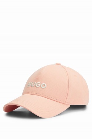 Sombreros Hugo Boss Algodon-twill With Embroidered Logo And Snap Closure Hombre Rojos Claro | 63751-NELR